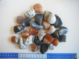 Trommelstenen Agaat mix    530 gram