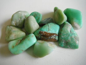 Trommelstenen Chrysopraas  50 gram