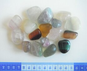 Trommelstenen Fluoriet mix   263 gram