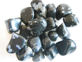 Trommelstenen Sneeuwvlokobsidiaan 50 gram